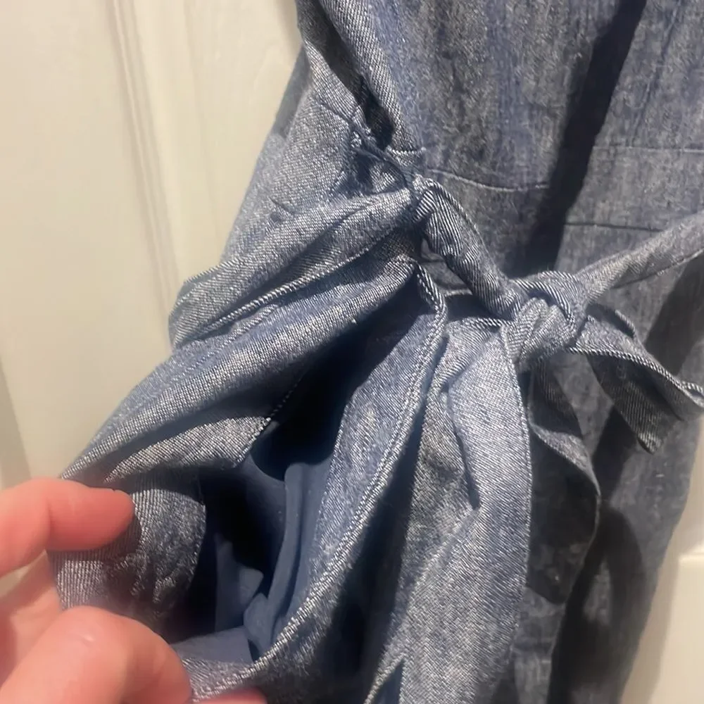 Banana Republic linen blend chambray jumpsuit SZ 0
